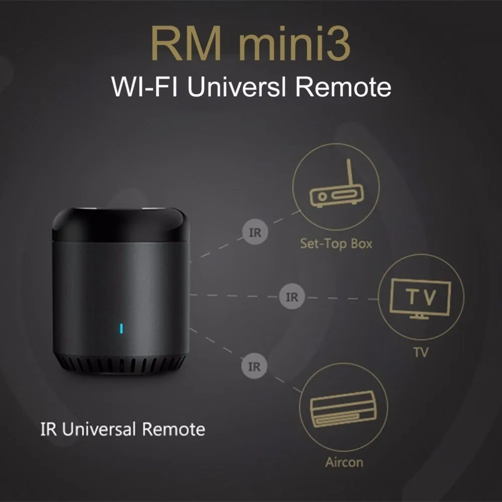 

Broadlink RM4C Mini Smart Home Original RMMini3 WiFi+IR+4G Remote Control Wireless Controller work for Alexa Google Home