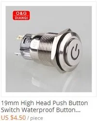 Разъем для металлической кнопки 12 мм 16 мм 19 мм 22 мм 25 мм 30 мм разъем для 5 контактов 6 контактов металлический кнопочный переключатель