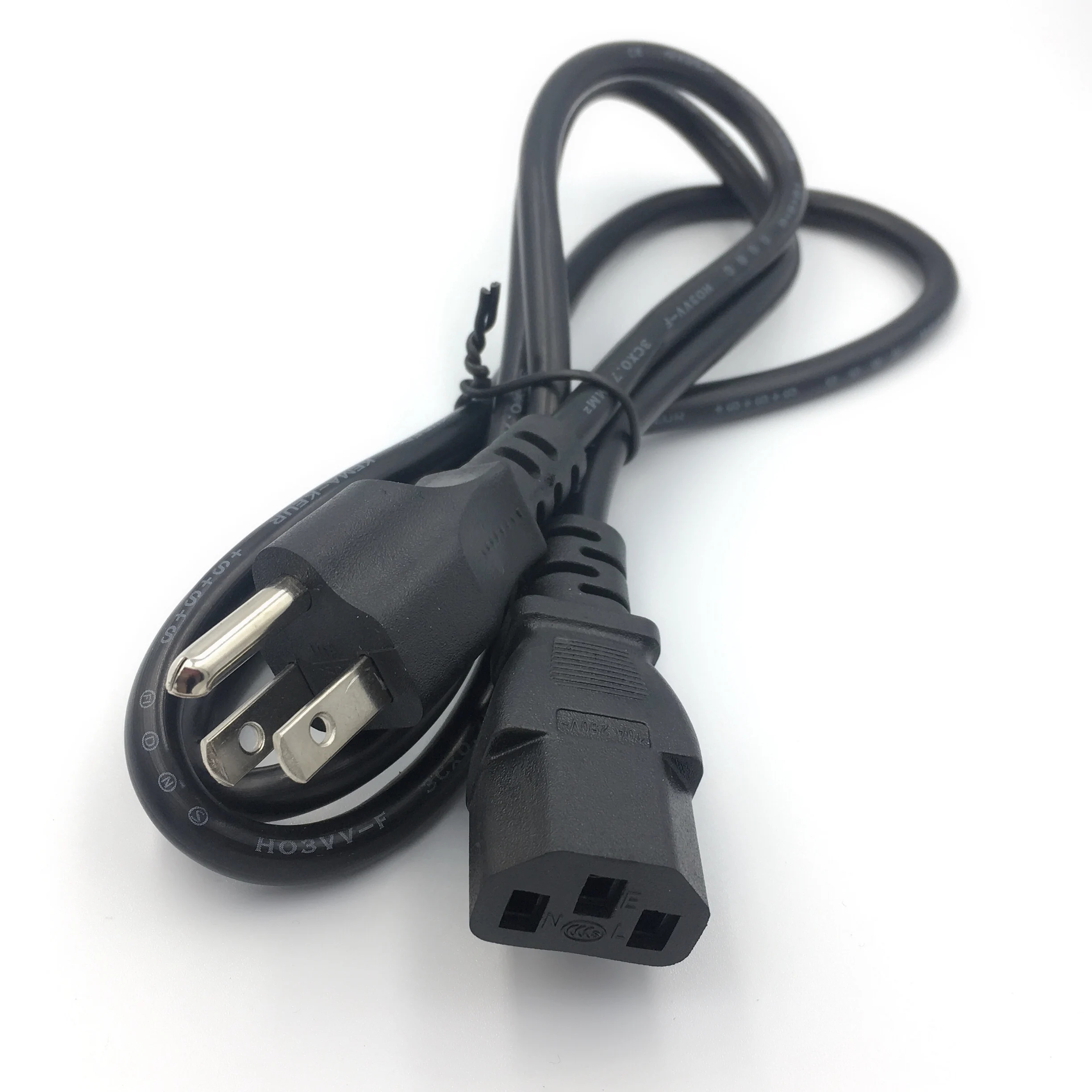 Американский сетевой шнур с 3 зубцами американский IEC C13 свинцовый Удлинительный