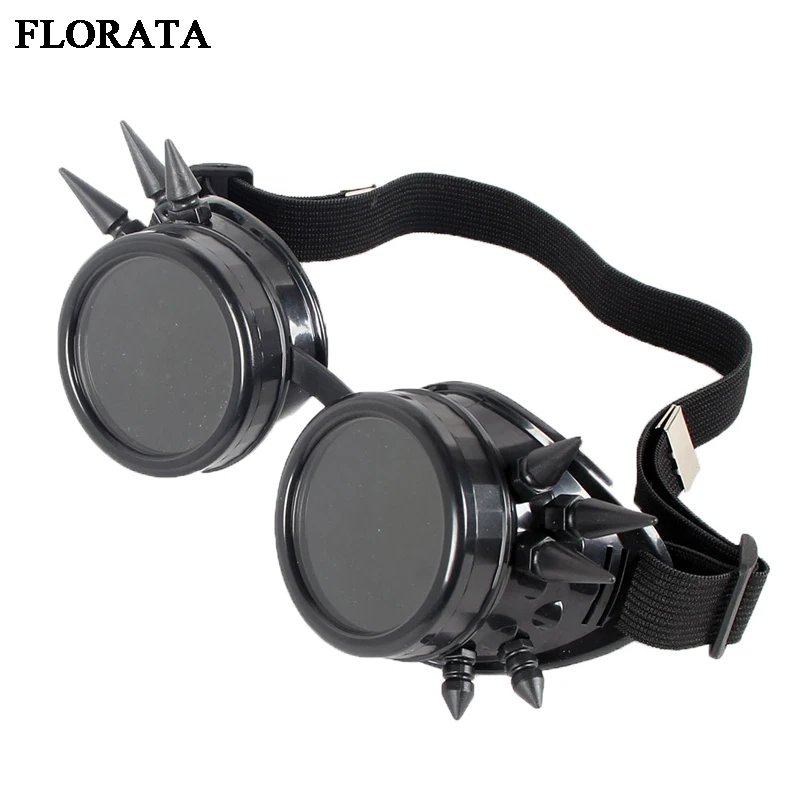 

FLORATA Cheap Gothic Victorian Goggles Retro Welding Punk Steampunk Cosplay Glasses Hot Sale Halloween
