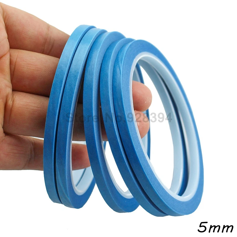 5mm x 25m Blue Thin Washi Masking Tape For Painting & Drawing & DIY