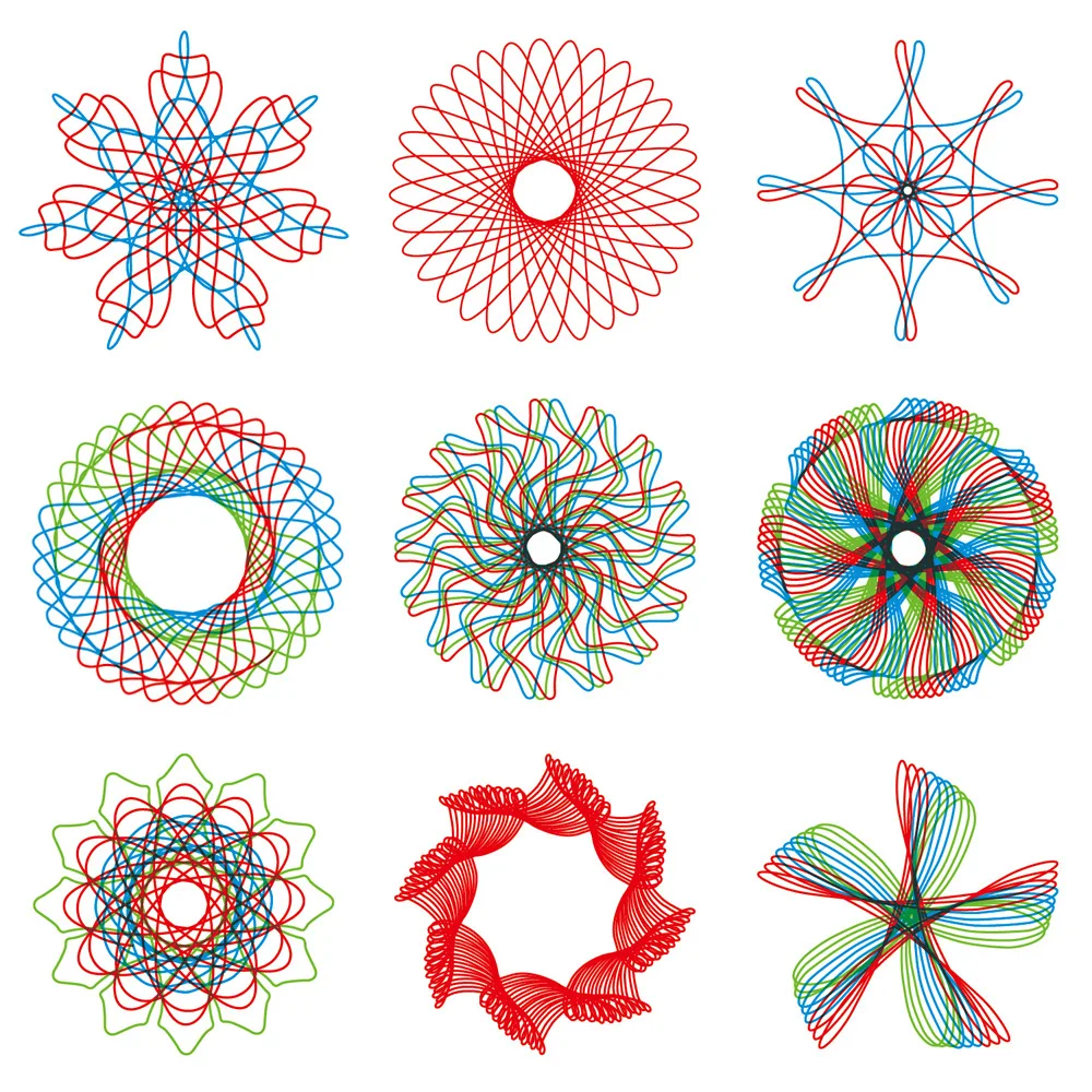 34 unids/set Simple Arte Creativo establece niño arte pintura regla pista modelo educativo juguetes flor mágica gobernante juegos
