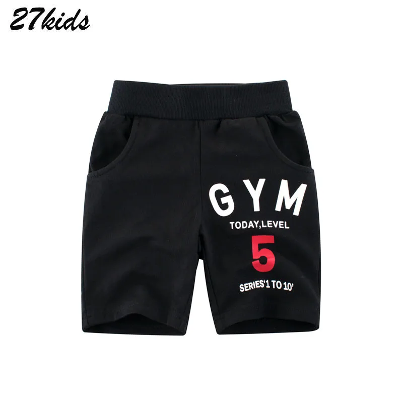 27 Детская летняя одежда с принтом цифр для маленьких мальчиков повседневные спортивные шорты для малышей, штаны для подростков 8 лет