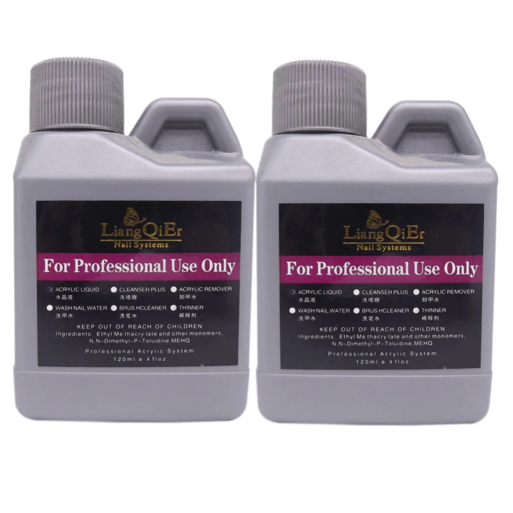 

2018 New 2 X 120ml Acrylic Liquid for Nail Art False Tips Professional Tool