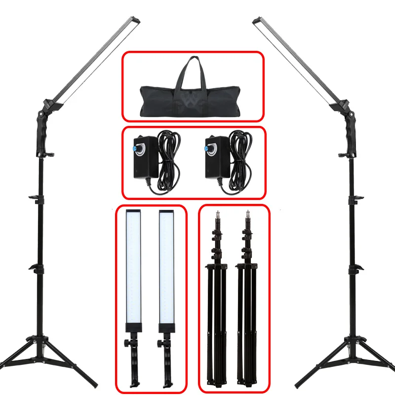  GSKAIWEN Photography Light Studio LED Lighting Kit Adjustable Light with Light Stand Tripod Photogr - 32921404043