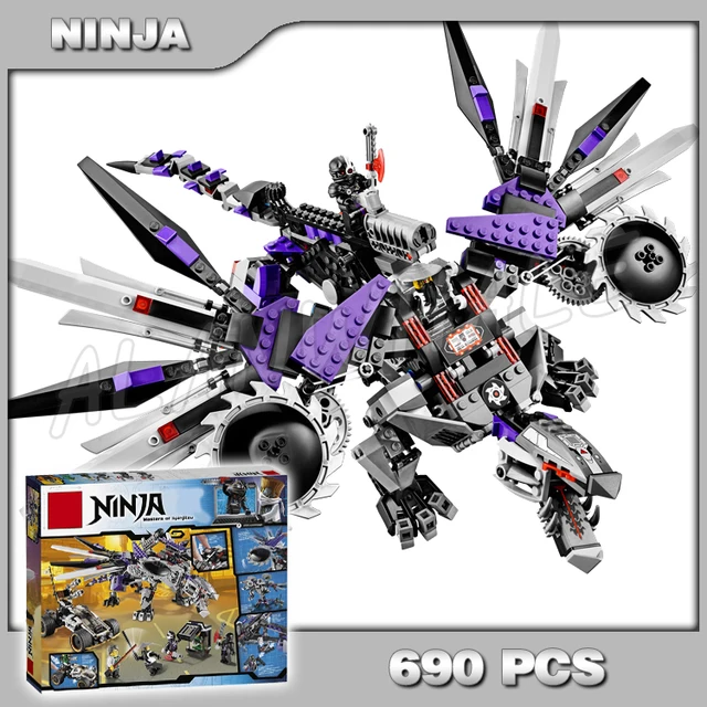 Ninja Lames Spinning Escadre Pièces 690 Dragon Nindroid Mech LqAR3j54