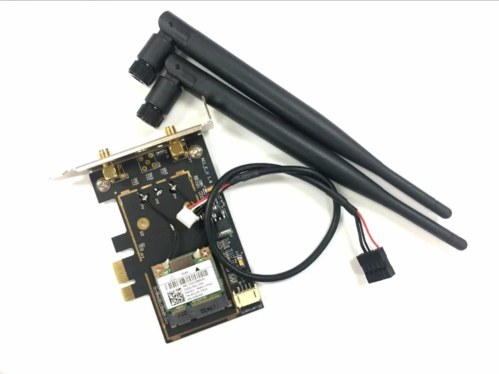 Atheros AR5B22 DW1901 Bluetooth 4 0 wifi 300M настольная карта PCIe к настольный адаптер с 2 антеннами