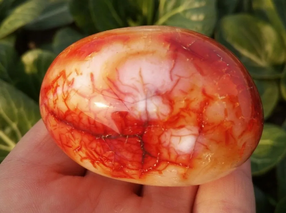 Natural-Red-Carnelian-Geode-Crystal-Quartz-Agate-Polished-Specimen-125g