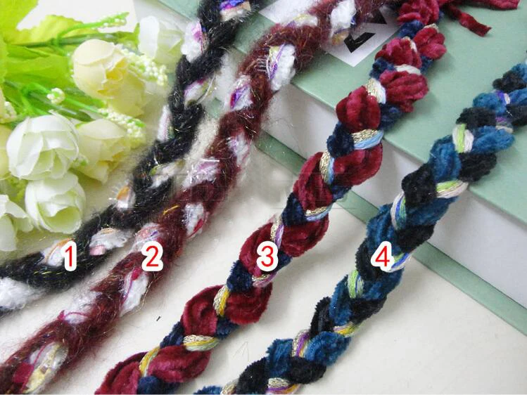 10 yard 1.5cm 0.59" woolen yarn coat jacket edging braid tapes lace