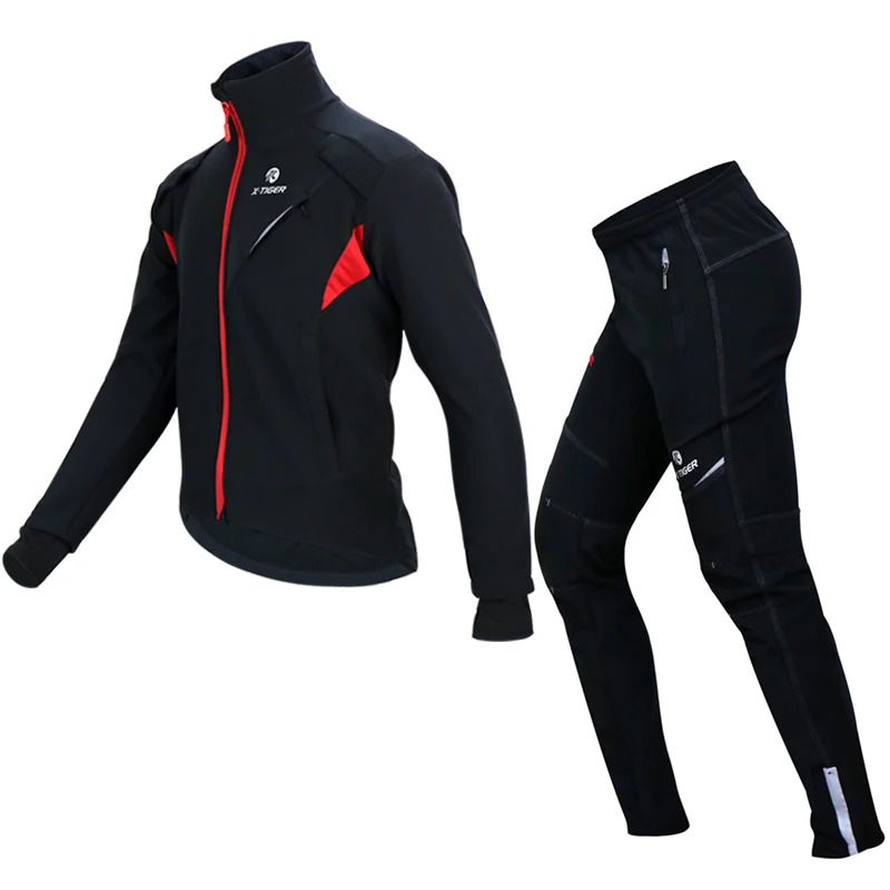 

Cycling Jersey Winter Thermal Fleece Cycling Clothing Windproof Riding Mountain Bicycle Reflective Jacket Sportswear