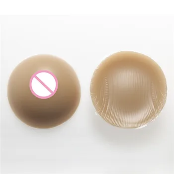 

800g/pair C Cup Brown Silicone Boobs Forms Cross Dresseing Fake Boobs Realistic Artificial Fake Breast Enhancer Circular