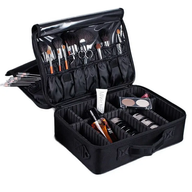 مخزن كبير حقيبة المرأة المهنية كبيرة المكياج حقيبة الغرور حالة التجميل مسمار التكنولوجيا تخزين الجمال مربع المنظم