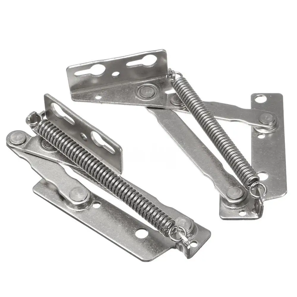 

2x 80 degree Sprung Hinges Cabinet Door Lift Up Stay Flap Top Support Cupboard Kitchen