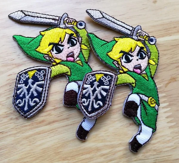 Zelda Шейх железа на заплатках игровой значок DIY аксессуары для одежды куртка байкера аппликация пальто вышитые - Цвет: Затуплённый