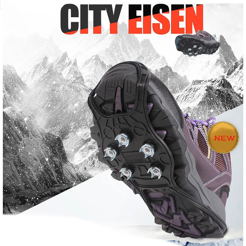 Anti-slip Snow Ice Shoe Spikes Eisen Climb Ice Crampon Walking Cleat 