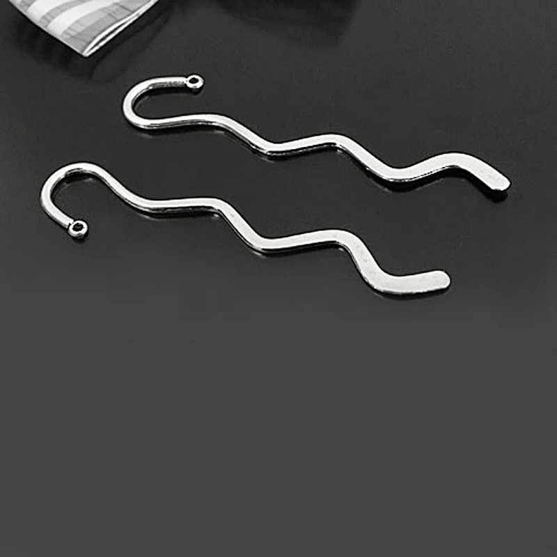 

(22872)10PCS 85x18MM Antique Silver Zinc Alloy S Shape Bookmark Diy Jewelry Findings Accessories Wholesale