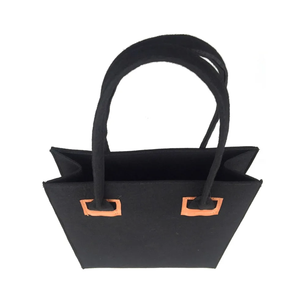 Фетровая черная сумка через плечо для покупок для женщин, сумка для супермаркета, как сумка-тоут