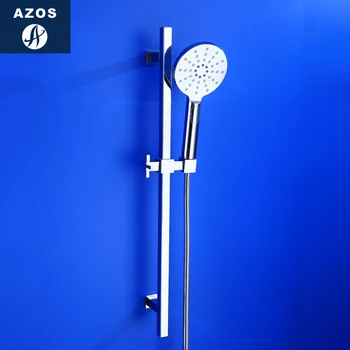 

Azos Shower Rod Brass Chrome Rise And Fall Three Functions Rotatable Bracket Bathing Shower Room SquareHSSJ014B