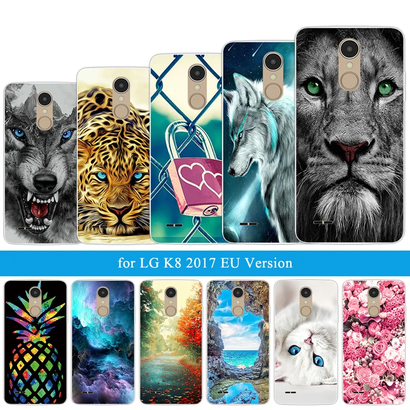 Чехол для телефона с волком LG K5 K10 LTE V40 ThinQ X Power 2 Q7 мягкий силиконовый защитный