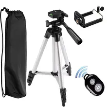 4" дюймов Алюминий Камера штатив+ Универсальный смартфон держатель+ Bluetooth