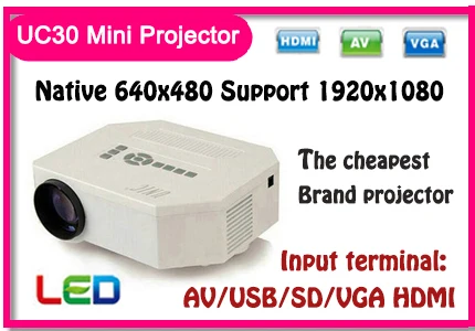 Ручной мини ЖК-проектор GM60, 800x480, Макс. Поддержка 1920x1080, объектив с многослойным покрытием HDMI, 1000 люмен
