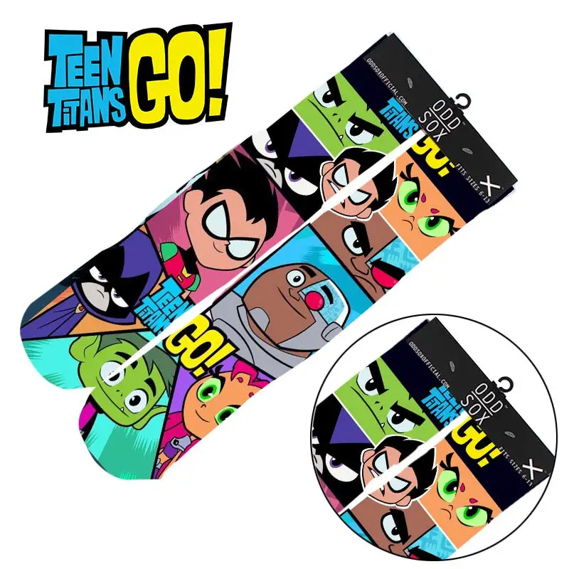 

Eshop DC super hero Teen Titans Socks Cartoon Warm Tight Stockings Cosplay Accessory For Athletic Sports Running Otaku Fans