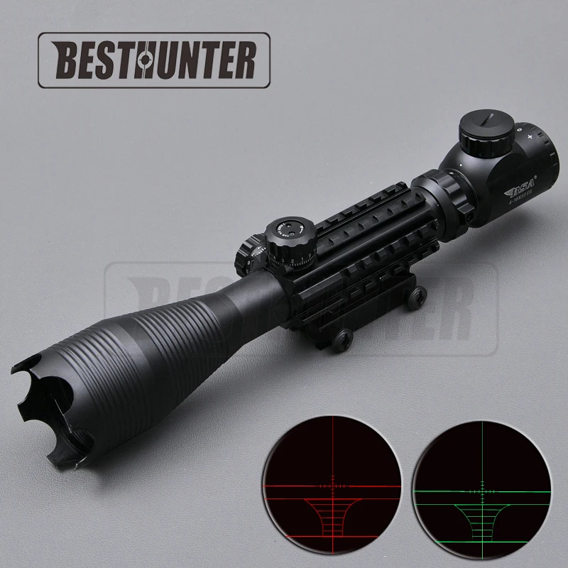 

Tactical 4-16X50 EG Optics Riflescope Red/Green Dot Illuminated Reticle Fiber Sight Scope With 20mm Rail Mounts For Hunting