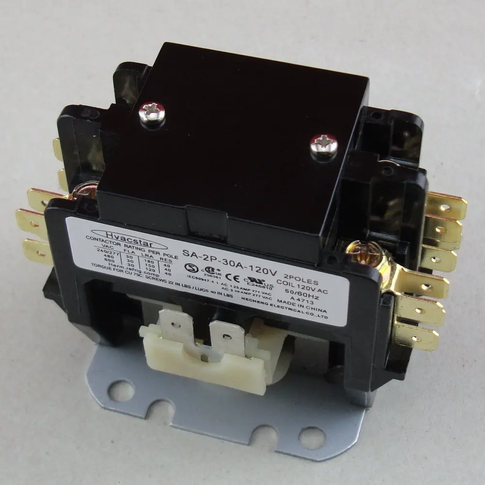 Hvacstar SA 2P 30A 120V Definite Purpose Contactor 2Poles 30FLA 120V AC
