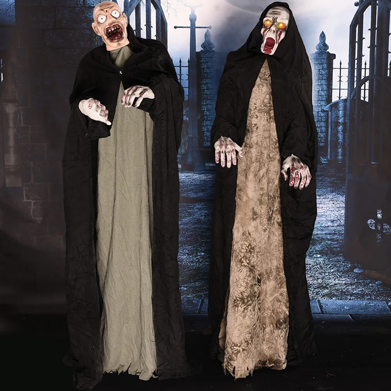 

Halloween Decorations Standing Horror Voice Control Ghost Electric Glow Trick Skull Toys Kids Halloween Party Haunted House Gift