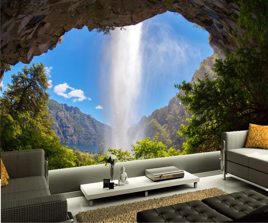 

Custom mural wallpaper,Argentina Waterfalls Crag Nature wallpaper papel de parede,living room sofa TV wall bedroom 3d wallpaper
