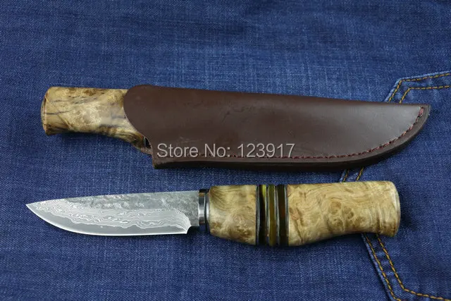 Высокое качество Дамаск Сталь Tactial фиксированным лезвием Ножи Утилита открытый спасения Ножи для шашлыков выживания прямые Ножи Охота Инструменты