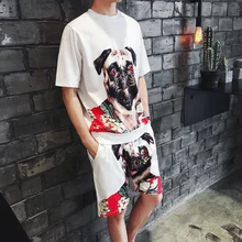 Корейский стиль; Индивидуальный принт; костюм для отдыха; летняя свободная повседневная одежда