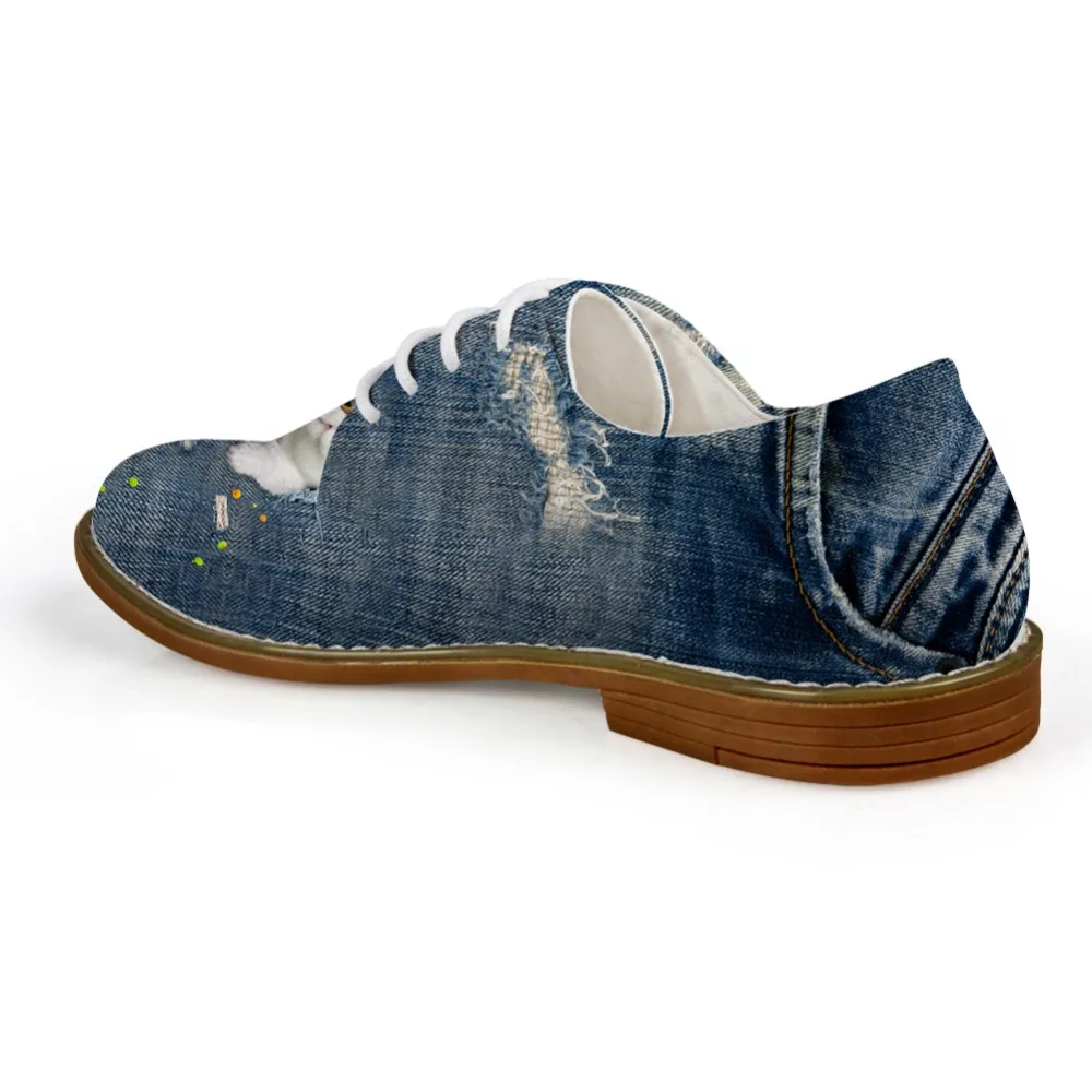 Imprimé Chat ca4916ce Ca4912ce Chaussures Animal Denim En Vintage Twoheartsgirl Jeans Lacent ca4913ce ccca4914ce Respirant Pour ca4915ce Doux Hommes 3d Loisirs Oxford Cuir Appartements qCwx5F