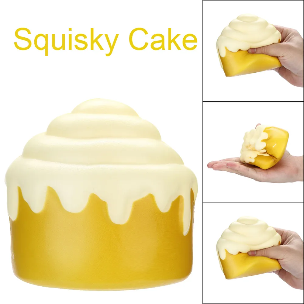 Squishy Toys Elastic PU Squishies Cream Cake Slow Rising Scented Squeeze Stress Reliever Toy Gift Adult Anti-stress Funny | Игрушки и