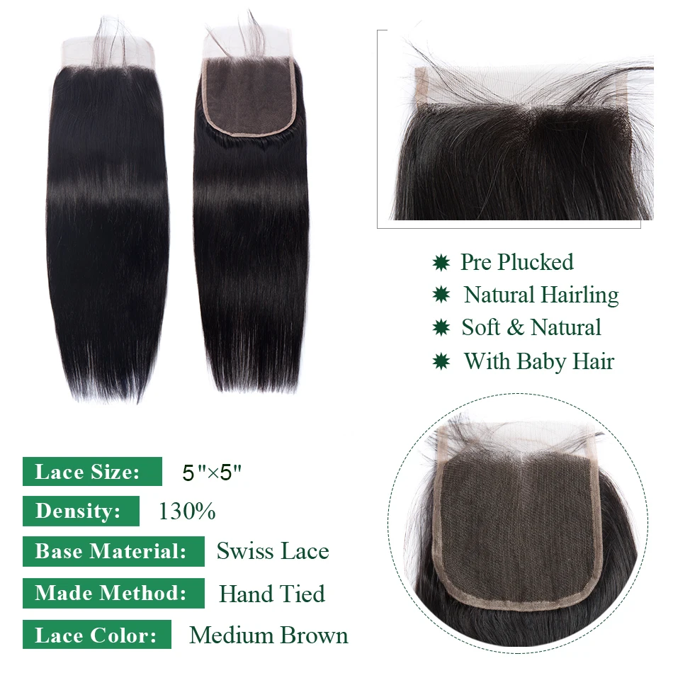 Virgo Peruvian Straight Hair Bundles With Closure 5x5 Lace Closure With 2 3 Bundles 4 PCS Remy Human Hair Bundles With Closure Virgo Peruvian Straight Hair Bundles With Closure 5x5 Lace Closure With 2 3 Bundles 4 PCS Remy Human Hair Bundles With Closure