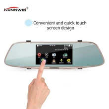 2017 News 5 inches Touch screen rearview mirror Car DVR Camera Dual lens Video Dash Cam Registrar Recorder Rear View Car Mirror