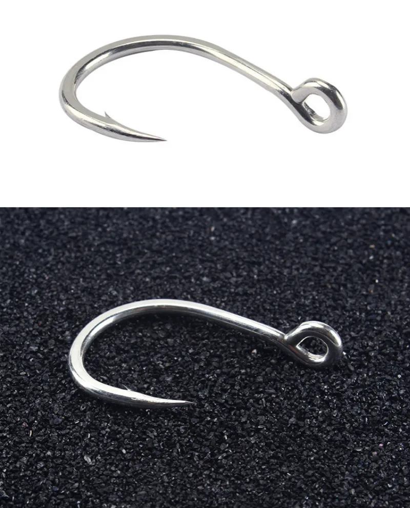 Mustad 10881 рыболовные крючки из высокоуглеродистой стали, морские рыболовные крючки, джиг, большой колючий крючок с отверстием, крючки для кальмара, карпа, жесткая приманка, крючок