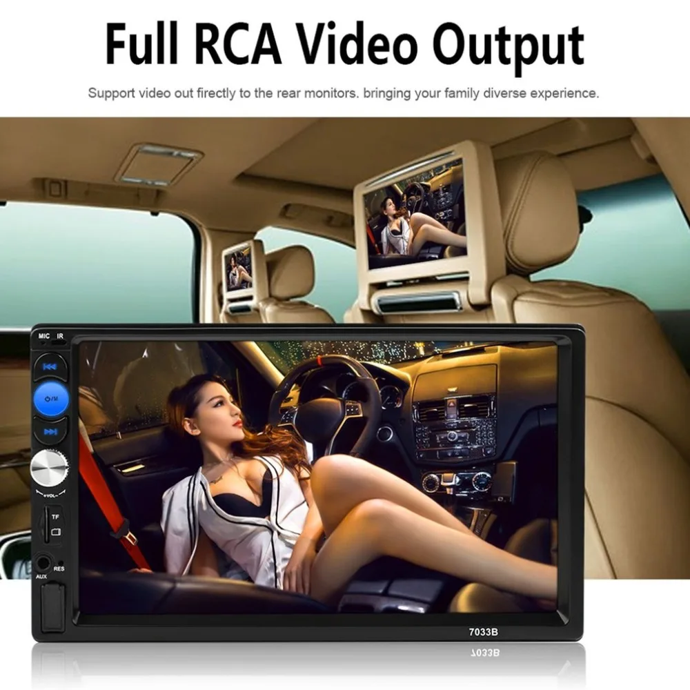 

New 7 Inch Display Double Din Auto Car DVD MP5 Player FM Radio Multi-Media Player Touch Screen Bluetooth Car Monitor Subwoofer