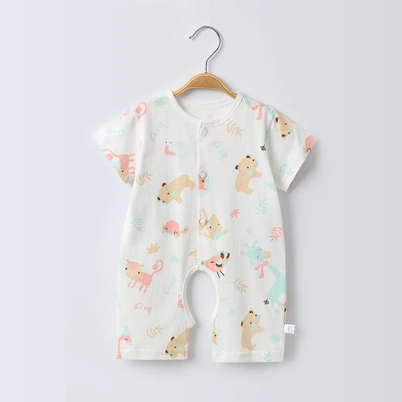 Летние хлопковые комбинезоны для новорожденных девочек с арбузом унисекс одежда
