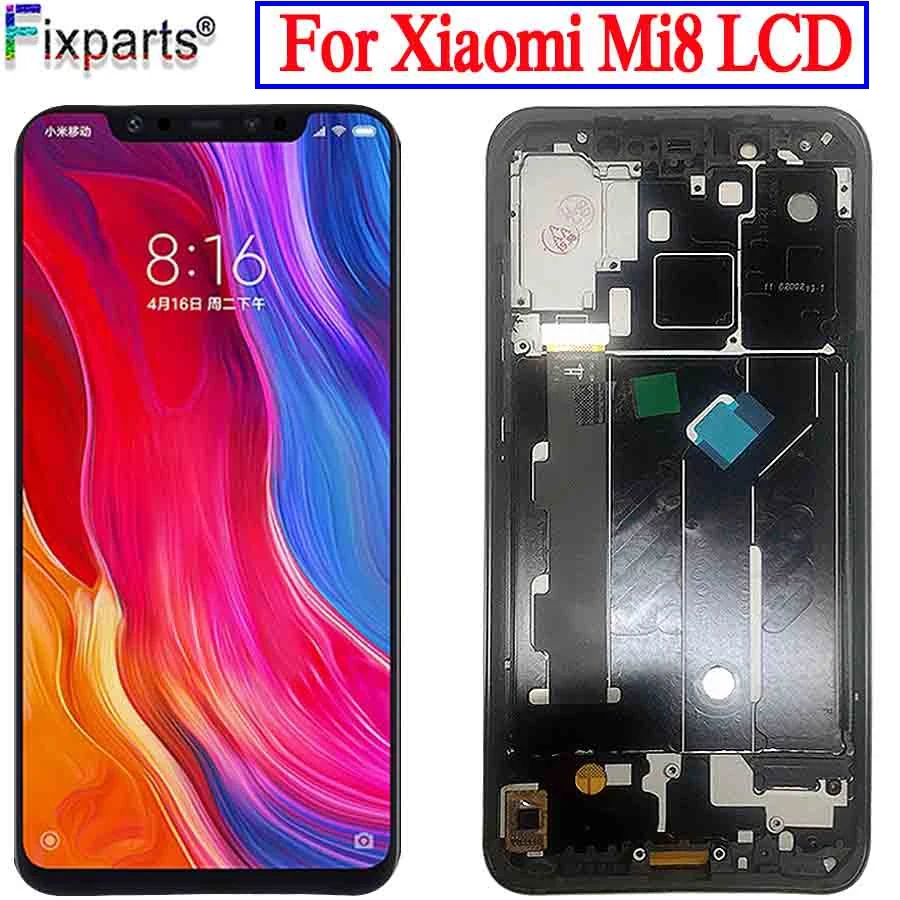 Цена TFT font b lcd b font экран для Xiaomi mi 8 font b lcd b font mi 8 дисплей дигитайзер сборка сенсорный экран Замена 6,21