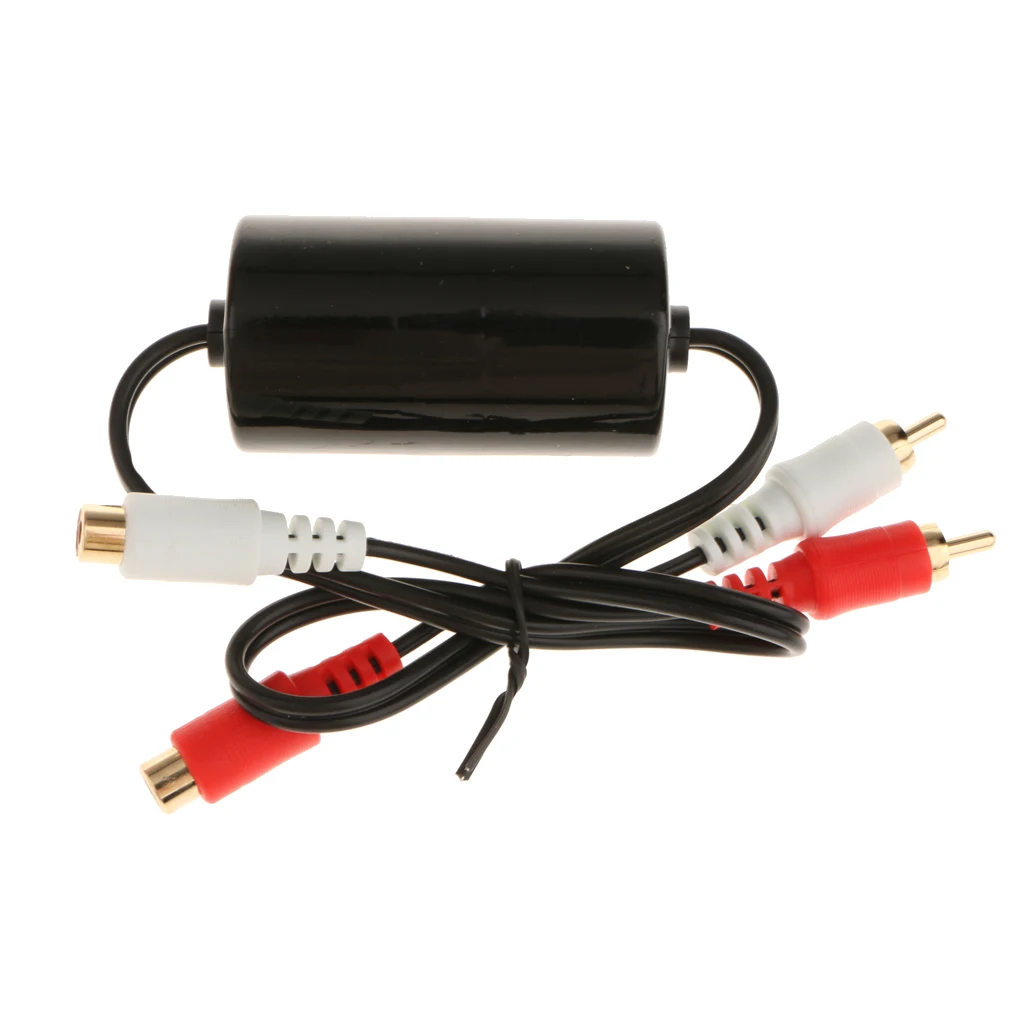 Car Stereo 2-Channels RCA Audio Noise Filter Suppressor Ground Loop Isolator 15A