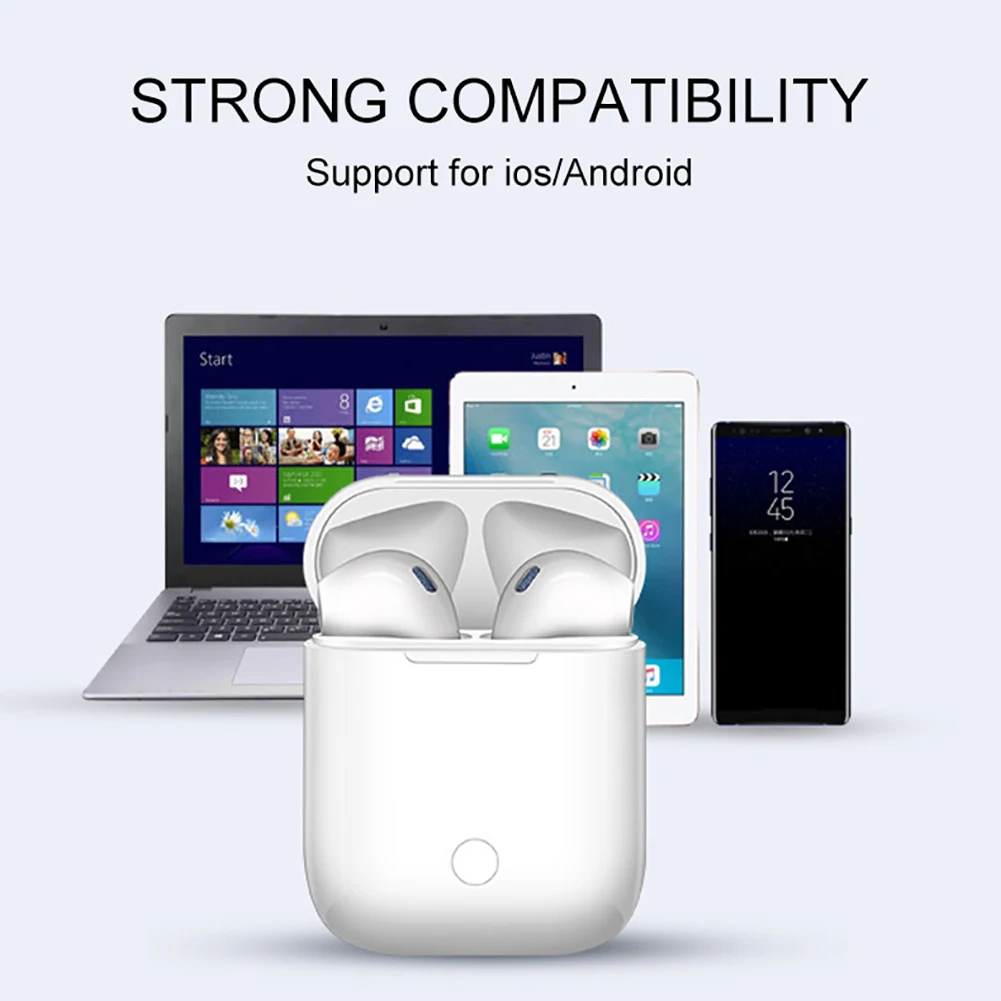 Air Plus Wireless Headset Set Bluetooth Smart Touch Open Siri 1:1 Air Plus For iPhone XS MAX XR X Andriod Qi Wireless Charging