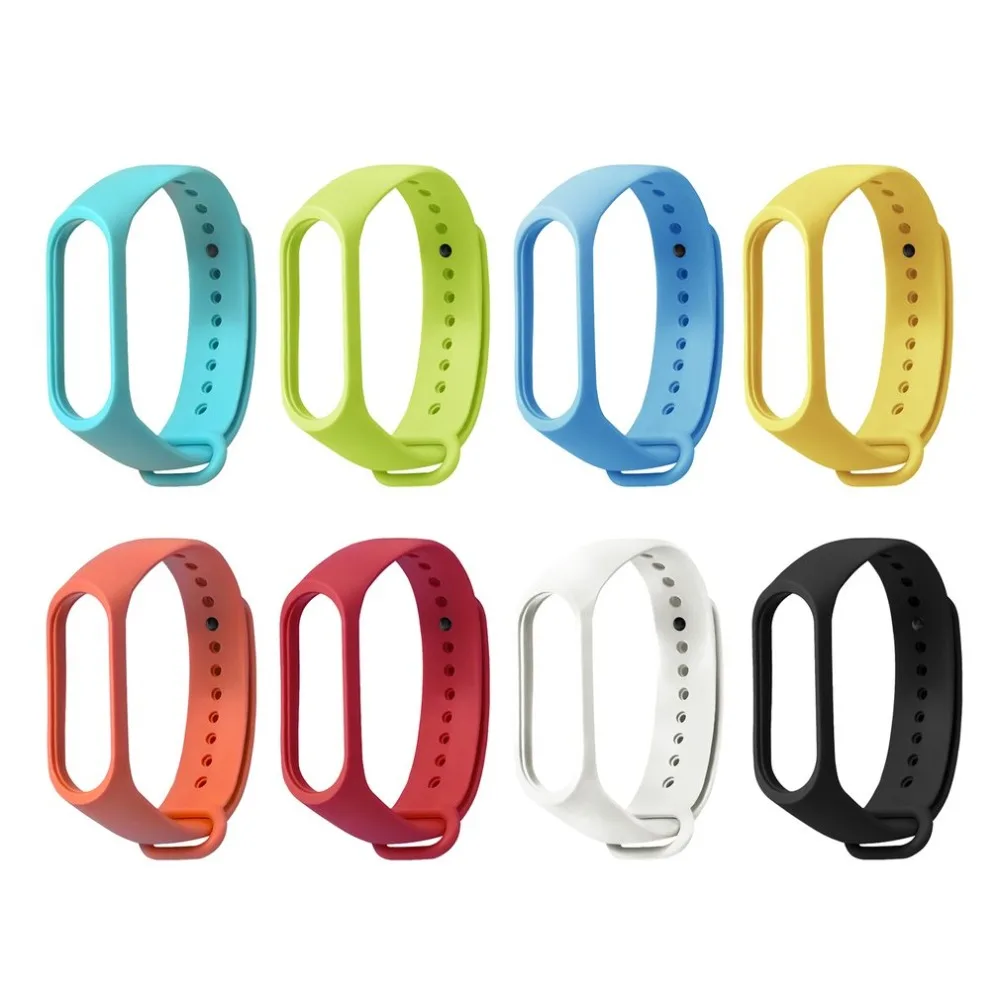 TPE Solid Color Wristband Wrist Strap Bracelet With Secure Faster Smart Accessories for Xiaomi Band 3 Replacement | Наручные часы