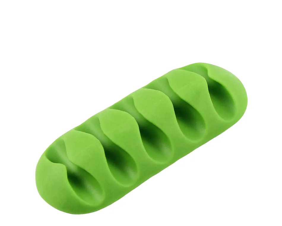 !ACCEZZ Cable Organizer Wire Winder Desktop Management Headphone Holder Mouse Cord Silicone Clips Charge Cable For iPhone Type C (12)
