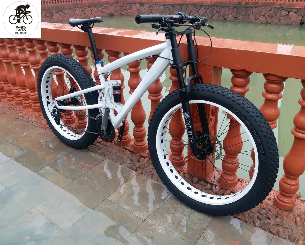 Perfect Kalosse   17 inch Hydraulic brakes  brakes  M370  Groupset  Fat bicycle , Snow bike  27 speed mountain bike 26*4.0 tires 0