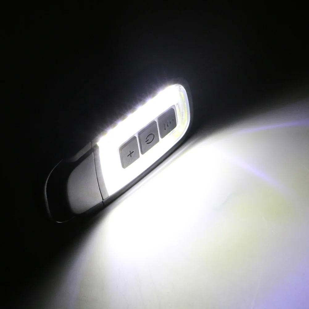 Мини USB перезаряжаемый светодиодный фонарь COB карманный фонарик для