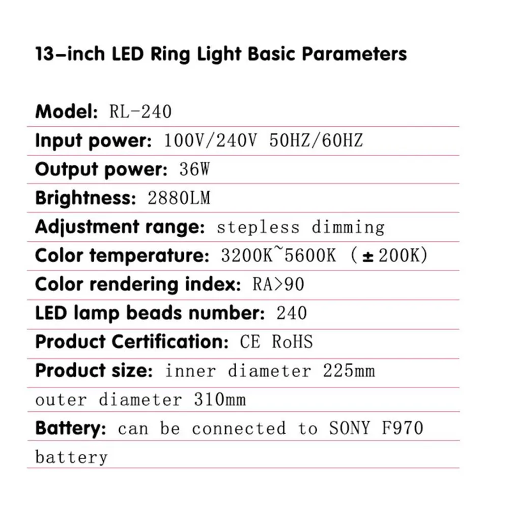 13 дюймов фотостудия светильник ing светодиодный кольцевой светильник 240 шт. светодиодные лампы 3200-5600k фотографии, кольцевая лампа приглушенного с Штатив для видео, макияж