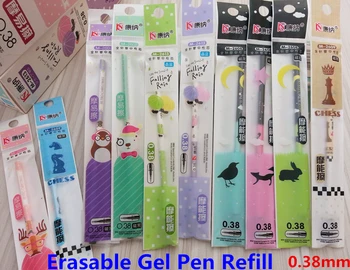 

10pcs/lot New Erasable Gel Pen Refills Student And Office Magic Erasable Pen Refill 0.38 mm Blue Black