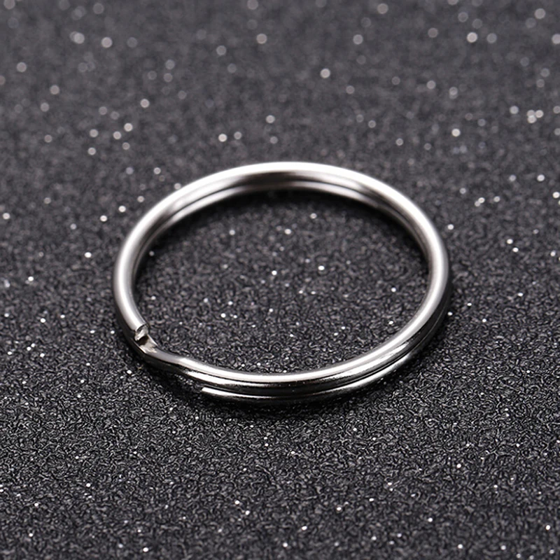 50PCS Polished Silver Key Ring Holder DIY Split Metal Keyrings Key Chain Hoop Loop New