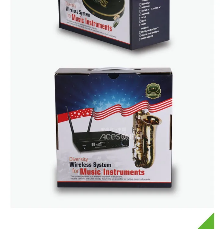 Настоящее разнообразие профессиональный беспроводной саксофонный микрофон ACEMIC EX-100/ST-1 микрофон на раструб, микрофон trombone